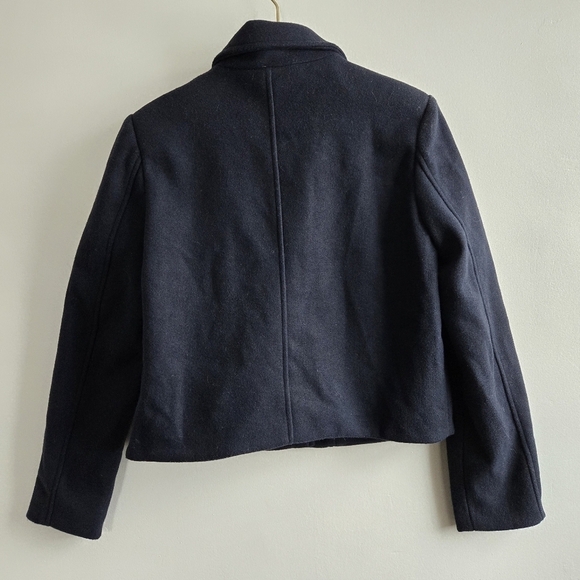 New Zara Cropped Gold Button Front Navy Jacket Blogger Fav NWT Small 3046/086 - Picture 15 of 16